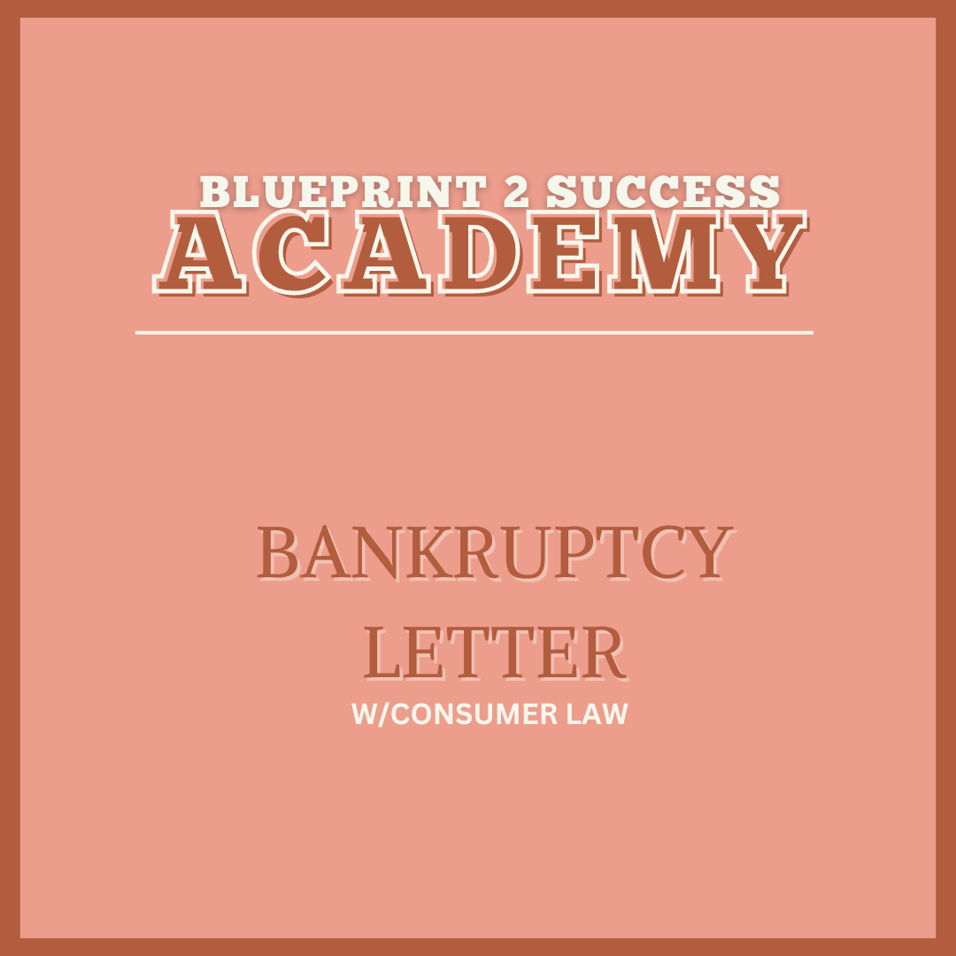 BLUEPRINT BANKRUPTCY LETTER