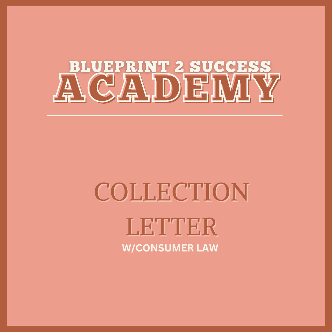 BLUEPRINT COLLECTION LETTER