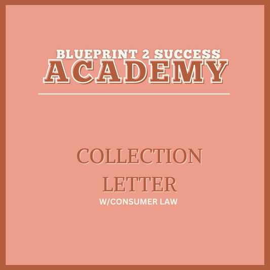 BLUEPRINT COLLECTION LETTER