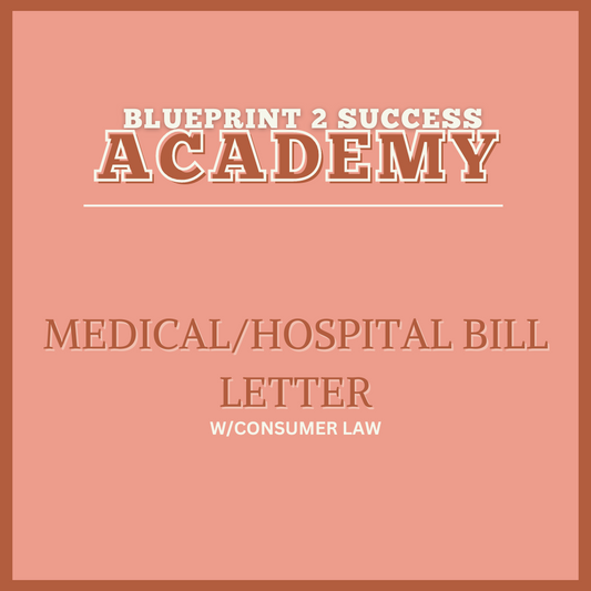 BLUEPRINT MEDICAL/HOSPITAL BILL LETTER