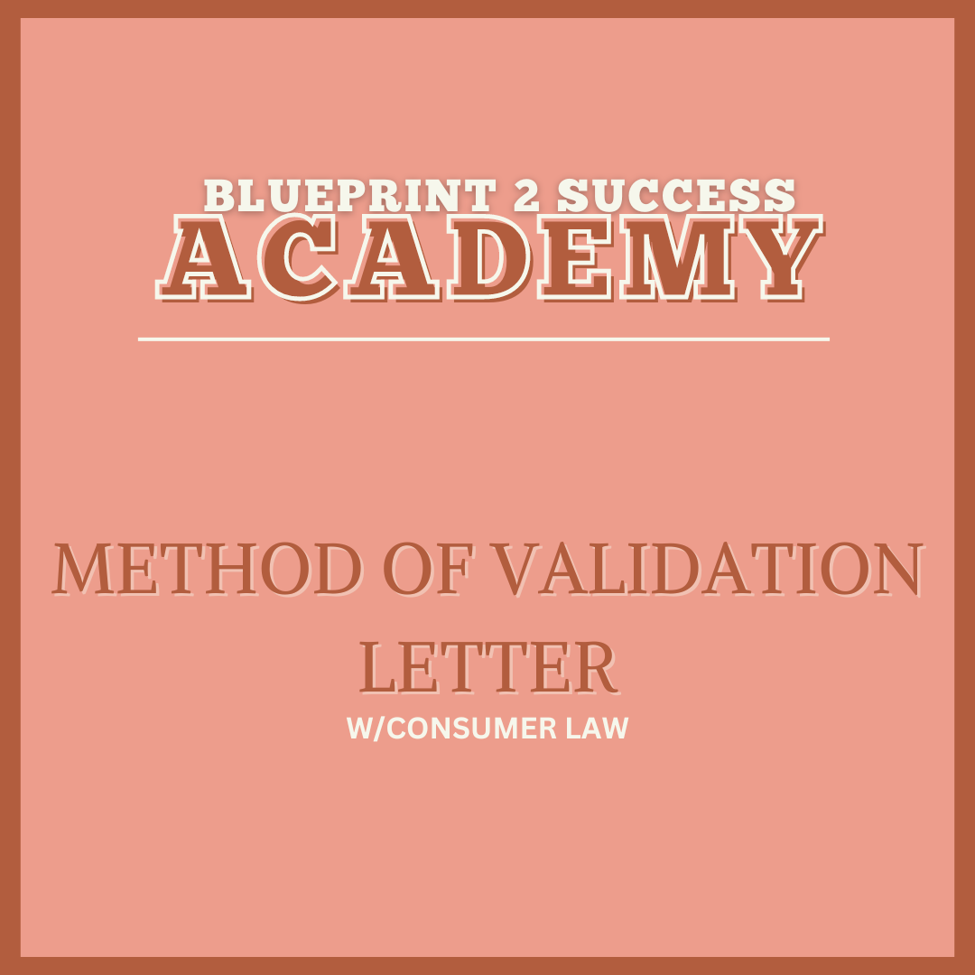 BLUEPRINT METHOD OF VALIDATION LETTER