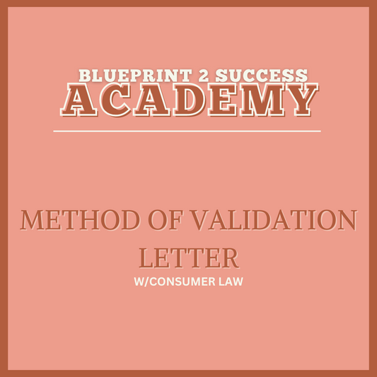 BLUEPRINT METHOD OF VALIDATION LETTER