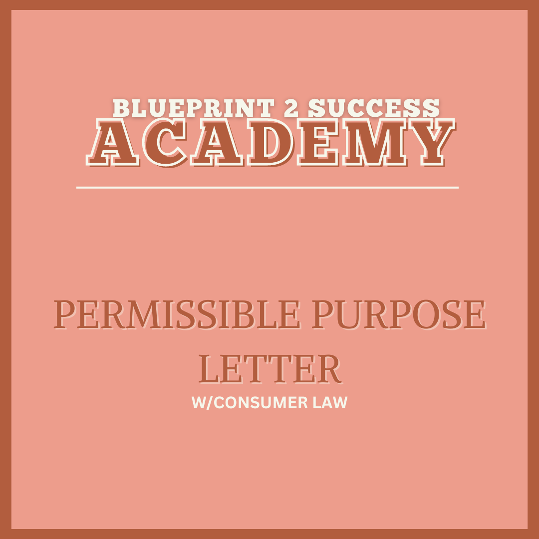 BLUEPTINT PERMISSIBLE PURPOSE LETTER